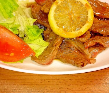 長崎のレストラン風　さっぱりレモンステーキ